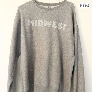 Gray Midwest Crewneck Sweater